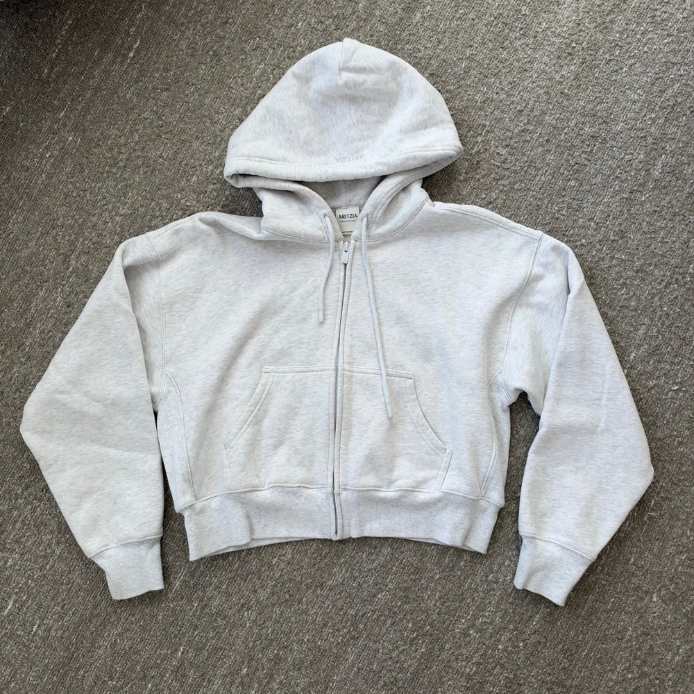 Aritzia Cozy Sweatfleece Boyfriend Boxy Zip Hoodie